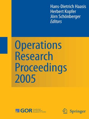 cover image of Operations Research Proceedings 2005